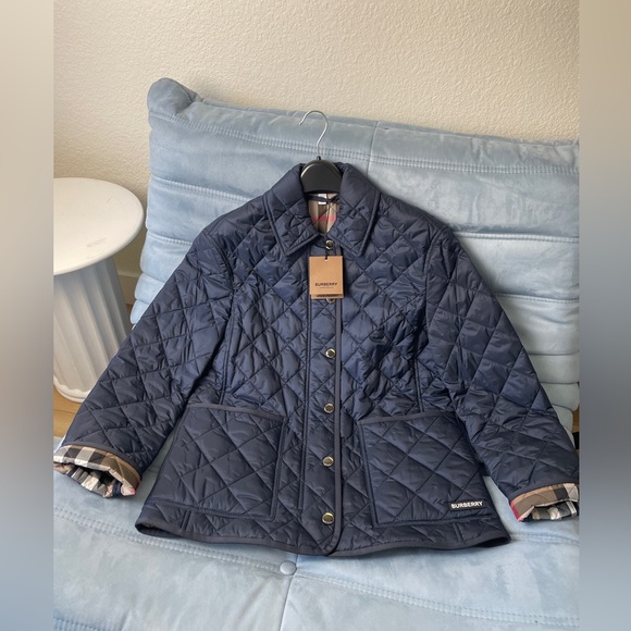 Burberry Jackets & Blazers - 100% Authentic Burberry brand new Quilted Nylon Jacket navy Color $1250+… L